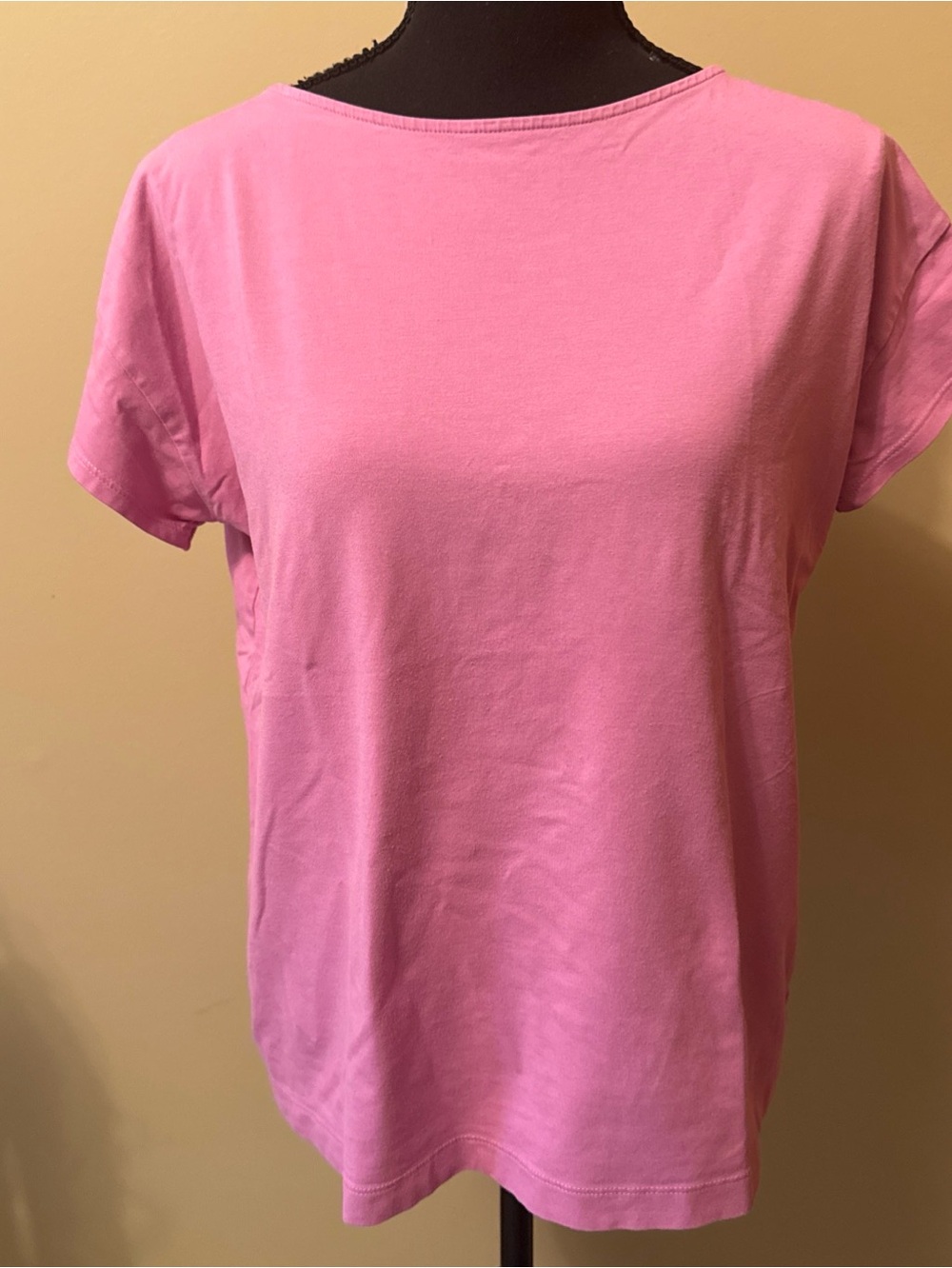 J. Jill Bubblegum Pink Short Sleeve Scoop Neck Tee